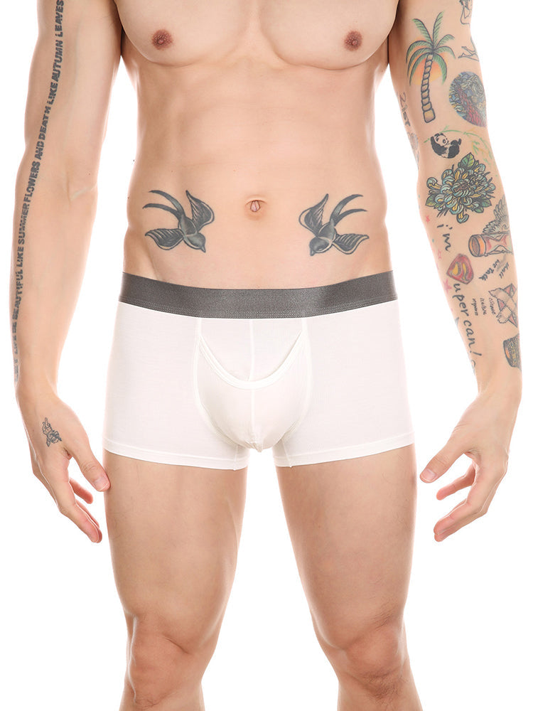 Men's Dual Ball Pouch Trunks With Fly Front