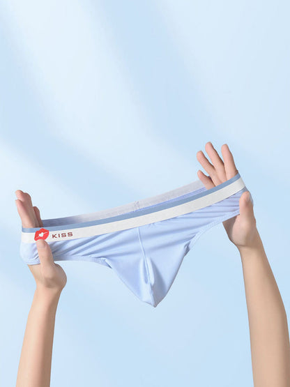 3 Pack Men's Ice Silk Sexy U-Shaped Pouch Kiss Thong