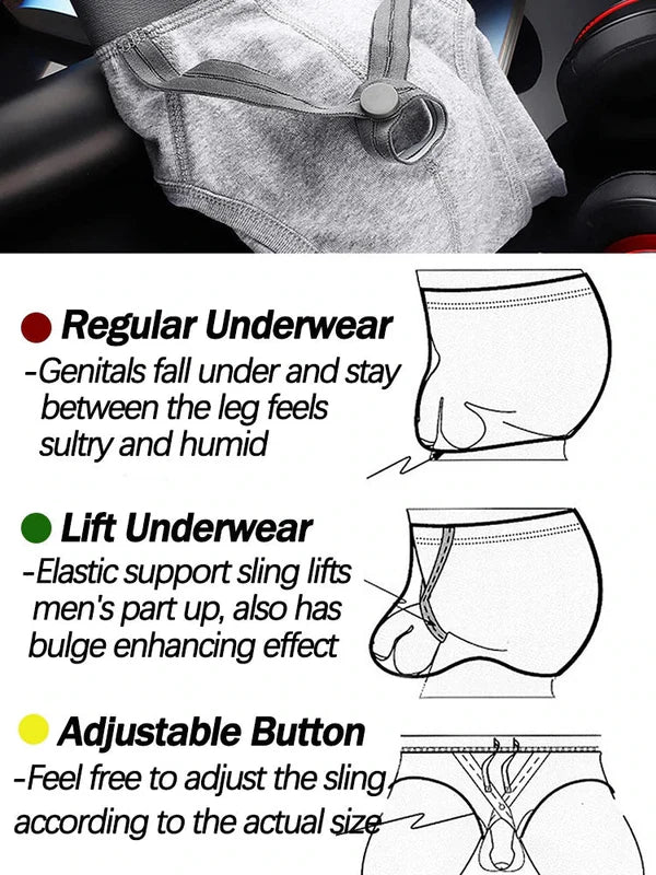 Men's Sexy Cotton Support Contour Pouch Briefs