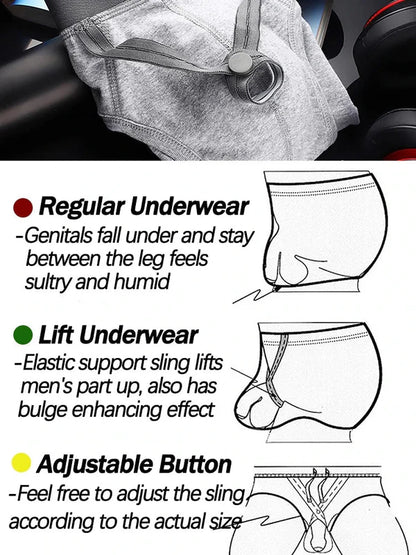 Men's Sexy Cotton Support Contour Pouch Briefs