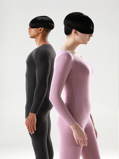 Men's Soft Seamless Thermal Sets With Fly