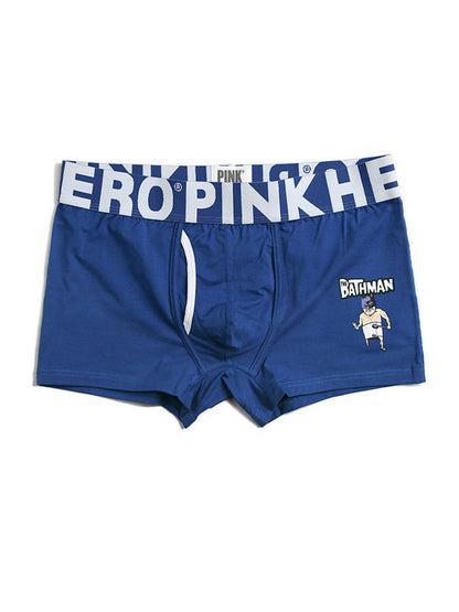 Cartoon Print Soft Cotton Trunks with Fly