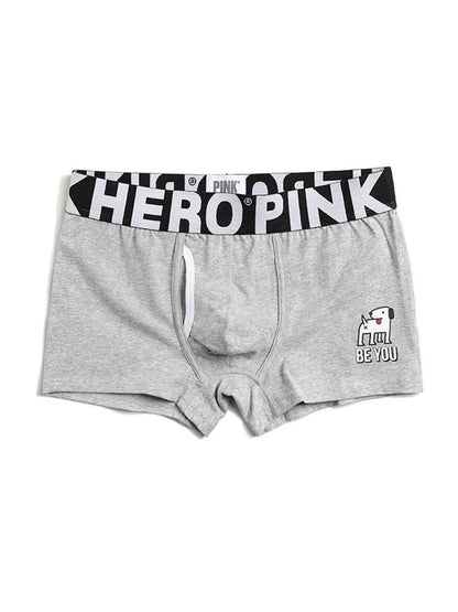 Cartoon Print Soft Cotton Trunks with Fly