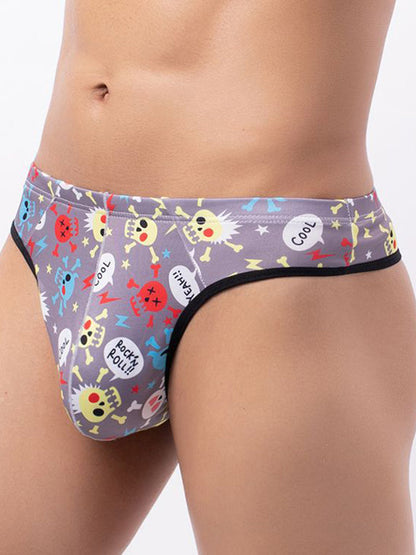 3-pack Men's Sexy Skull Low-rise Thong