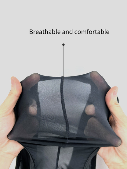 2 Pack Men's Sexy See-Through Triangle Y-Shaped Sleep Briefs