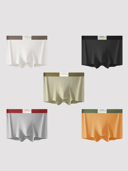 3 Pack Men's Cotton Breathable Antibacterial Quick-Dry U-Shaped Trunks