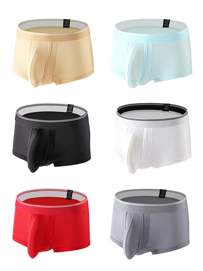 3 Pack Men's Mid-Rise Separation Breathable Elastic Trunks