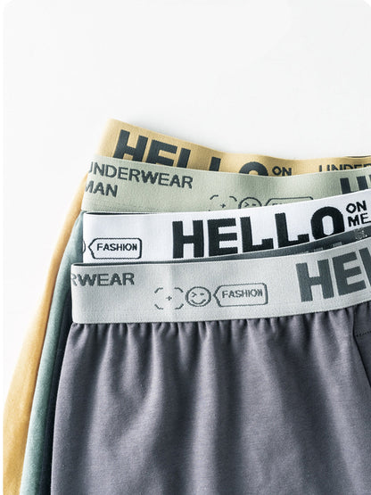 2 Pack Men's Woven Cotton Boxer Shorts With Button Fly