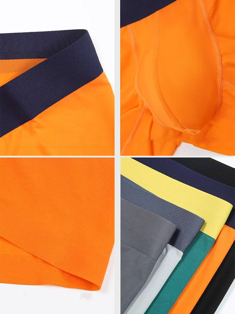 Men's Ice Silk Athletic Long Boxer Briefs