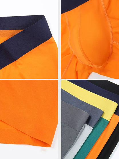 Men's Ice Silk Athletic Long Boxer Briefs