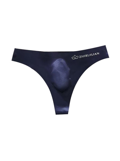 4-pack Men's Sexy Solid Color Letter Seamless Thong