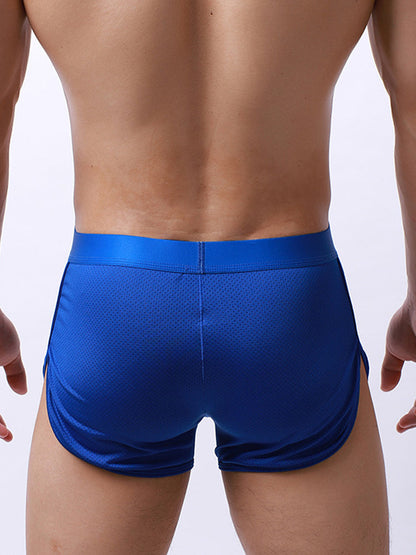 3 Pack Men's Mid Waist Breathable Mesh Home Aloha Boxers