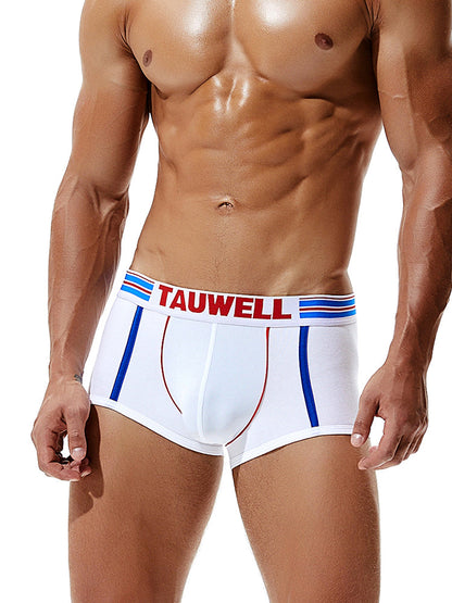 2 Pack Men's Low-Rise Cotton Breathable Trunks Suitable for Sports