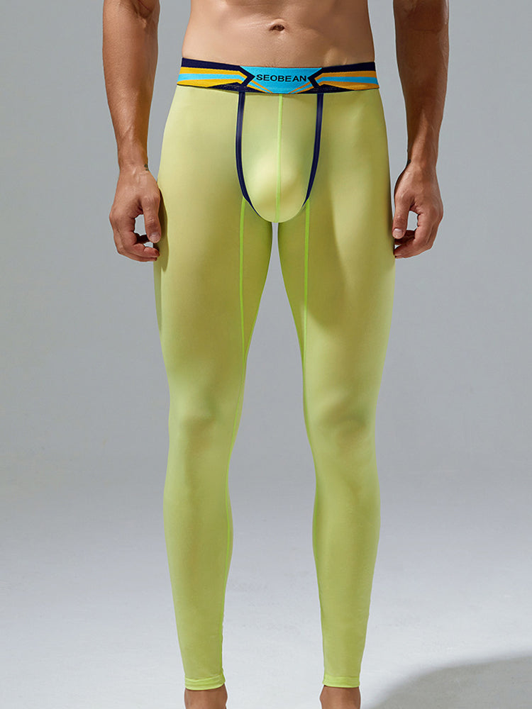 Men's Sexy Sport Long Johns With Large Pouch
