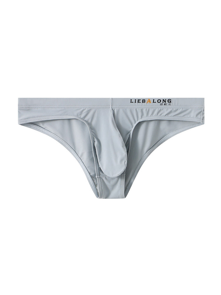 4 Pack Men's Ice Silk Low-Rise Big Pouch Sexy Comfortable Bikini