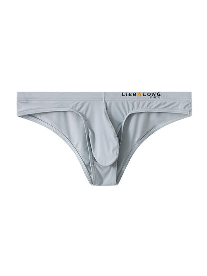 4 Pack Men's Ice Silk Low-Rise Big Pouch Sexy Comfortable Bikini