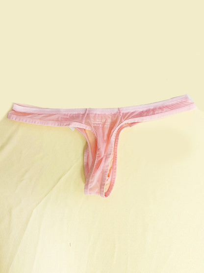 2 Pack Men's Sexy Semi-Transparent Thong