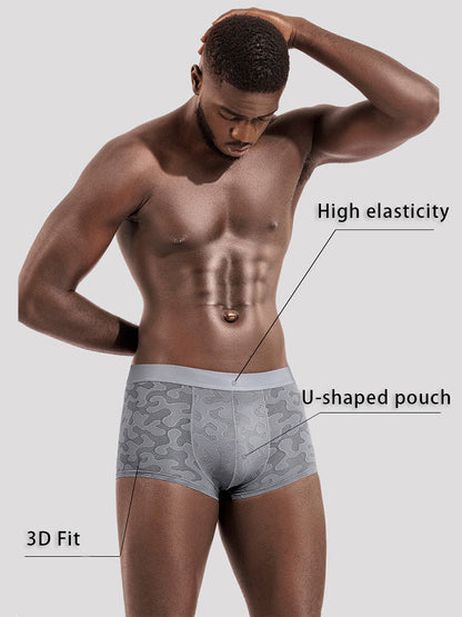 3 Pack Men's Graphene Anti-Bacterial Hollow Lace Ultra-Thin Trunks