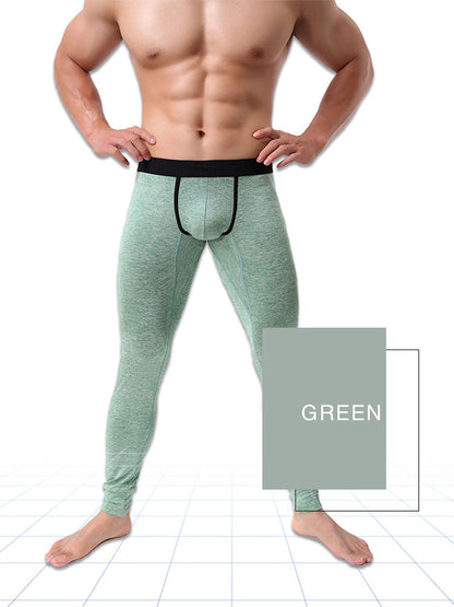 Men's U-Convex Pouch Sexy Base Layer Warm Pants Sleep Pants