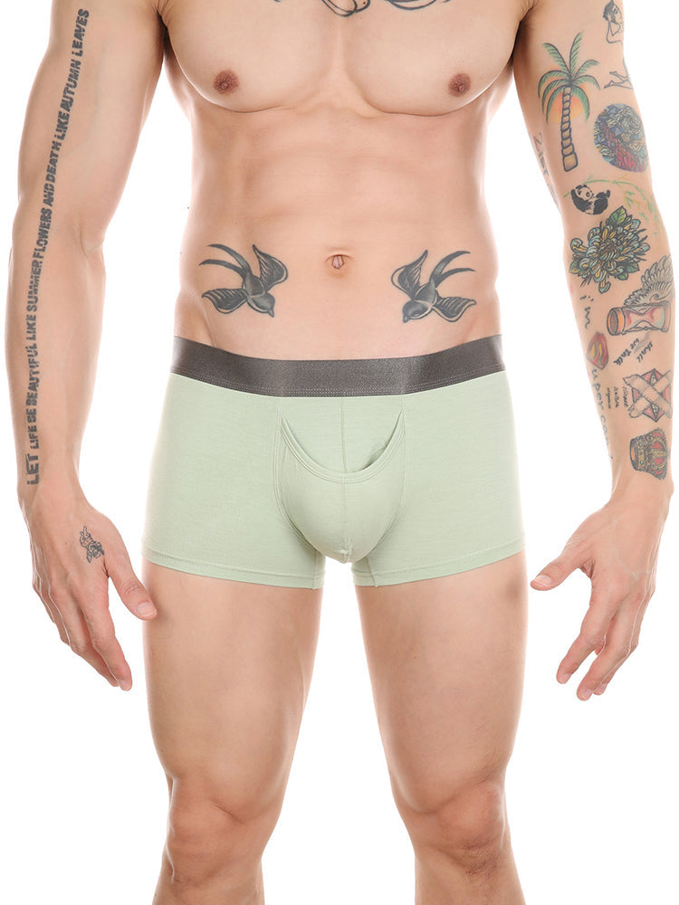 Men's Dual Ball Pouch Trunks With Fly Front