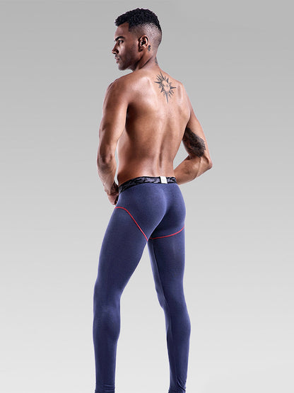 Men's Autumn Johns Underwear 2 in 1 Design Warm Polyester Tights
