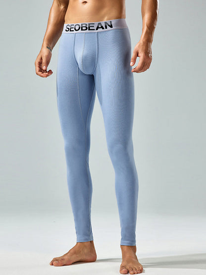 Seobean Men's Thin Autumn and Winter Essential Thermal Underwear Long Pants
