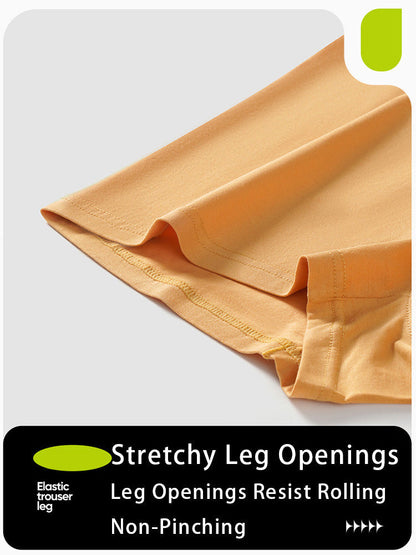 3 Pack Men's Cotton Breathable Antibacterial Quick-Dry U-Shaped Trunks