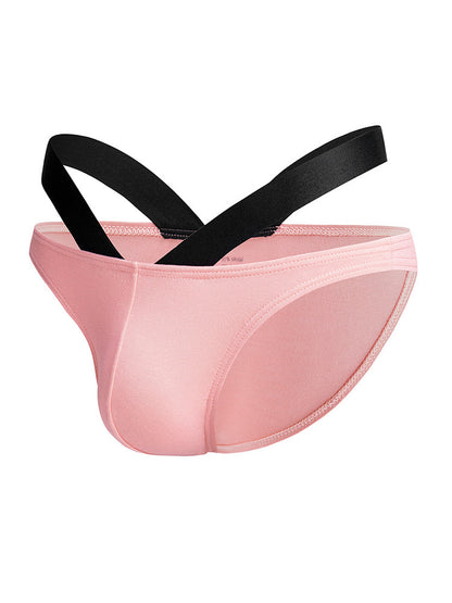 3-pack Men's Double-layer Pouch V-neck Double-waist Bikini