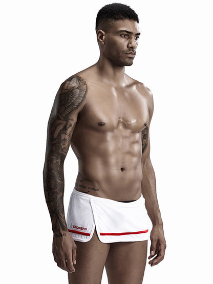 Men's Stylish Homewear Cotton Toweling Side Slit Shorts