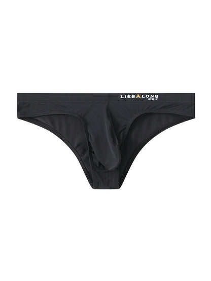 4 Pack Men's Ice Silk Low-Rise Big Pouch Sexy Comfortable Bikini