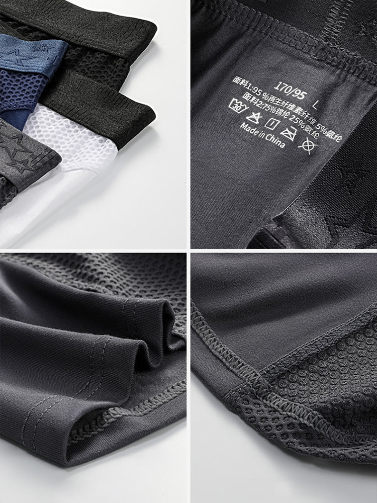 Breathable Antibacterial Mesh Boxers Briefs
