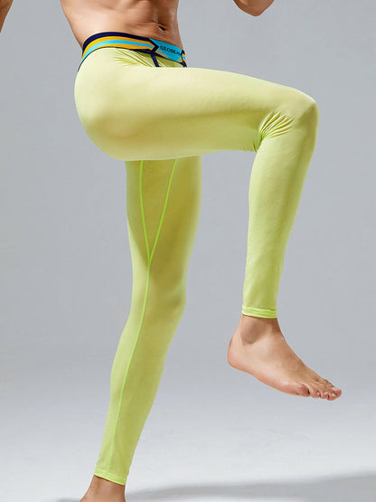 Men's Sexy Sport Long Johns With Large Pouch