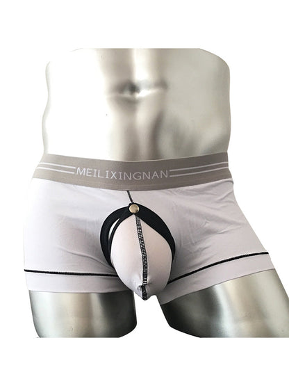 2 Pack Men's Detachable Pouch Breathable Boxer Briefs
