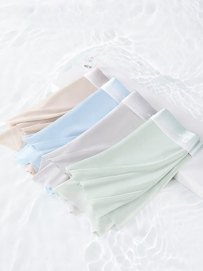 4 Pack Men's Breathable Ice Silk Antibacterial Sports Trunks