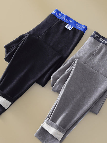 Men's Thermal Pants with Fleece Lining. Thickened Sports Base Layer Pants