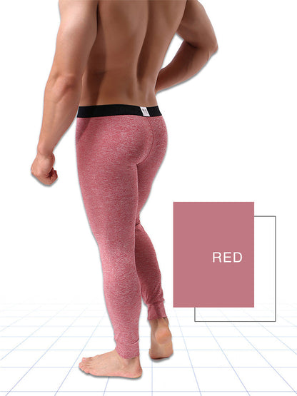 Men's U-Convex Pouch Sexy Base Layer Warm Pants Sleep Pants