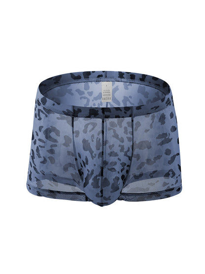 Leopard Print See-through Mesh Trunks