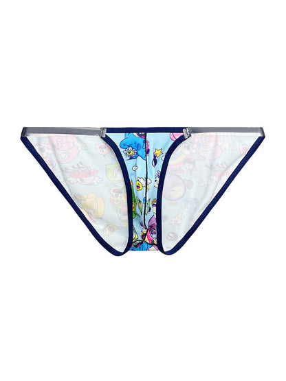 2 Pack Men's Trendy Printed Cartoon Comfortable and Breathable Bikini
