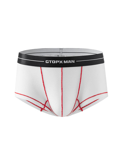 2 Pack Men's Sexy Low-rise Transparent Mesh Trunks