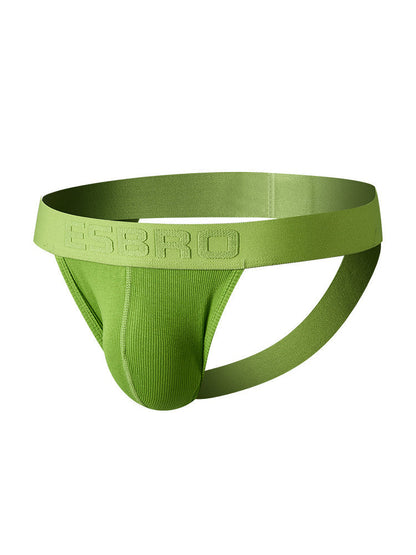 2 Pack Men's Ribbed U-Pouch Sexy Jockstrap