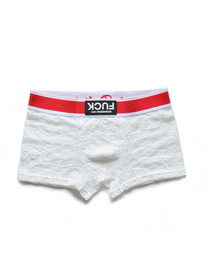3 Pack Men's Lace Mesh Quick-Drying Breathable Solid Color Trunks