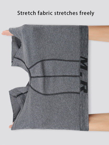 4 Pack Men's Comfortable Cotton Anti-Chafing High Elasticity Sports Boxer Briefs
