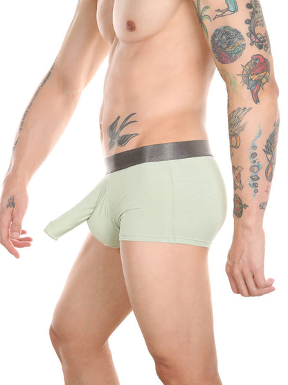 Men's Dual Ball Pouch Trunks With Fly Front