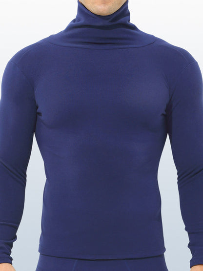 Men's Mid-high Collar Warm Cold-proof Long-sleeved Bottoming Shirt