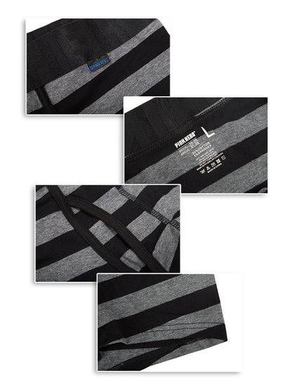 2 Pack European Luxury Brand Personalized Striped Men's Underwear