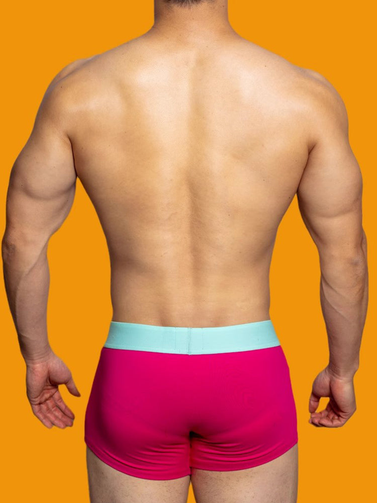 2 Pack Men's Mesh Transparent Open-Cut Cotton Mesh Trunks