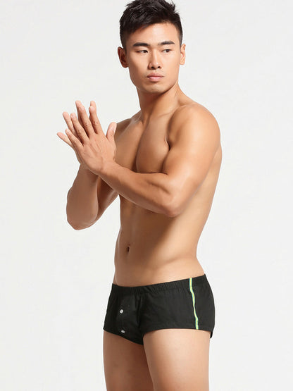 Men's Breathable Trunks with Button Fly