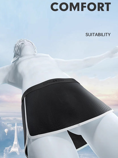 2 Pack Men's  Button Casual U-Shaped Roman Skirt Dual-Purpose Arrow Pants Underwear