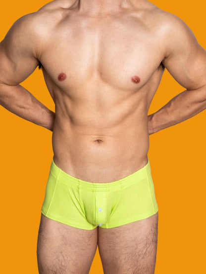 Men's Solid Color Comfortable Button-down Trunks