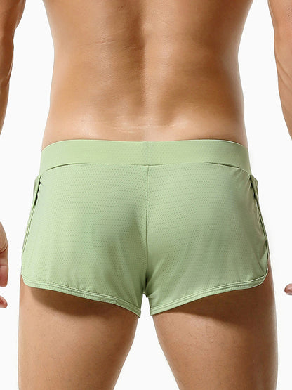 Men's Breathable Mesh Boxer Shorts With Separate Pouch